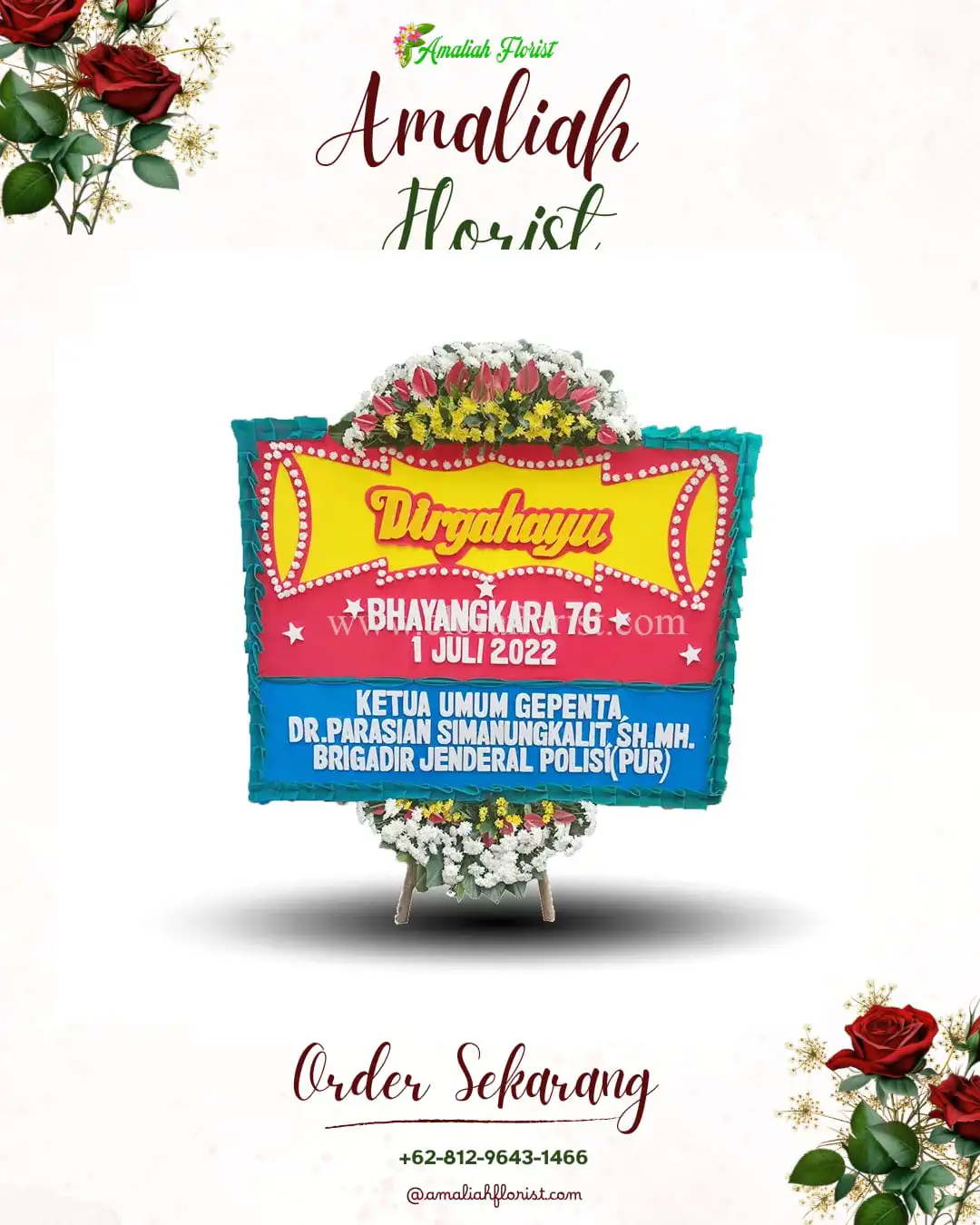 Papan Bunga HUT Ulang Tahun Kelapa Dua